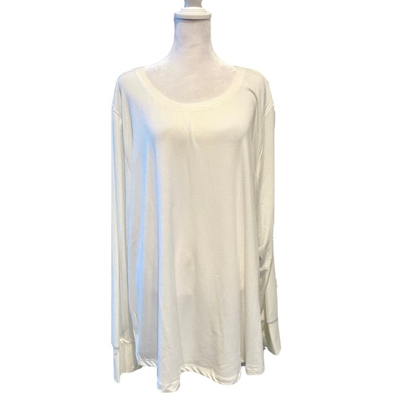 Jones New York White Long Sleeve Tunic Soft Stretch Fabric Plus Size 3X - Picture 3 of 8